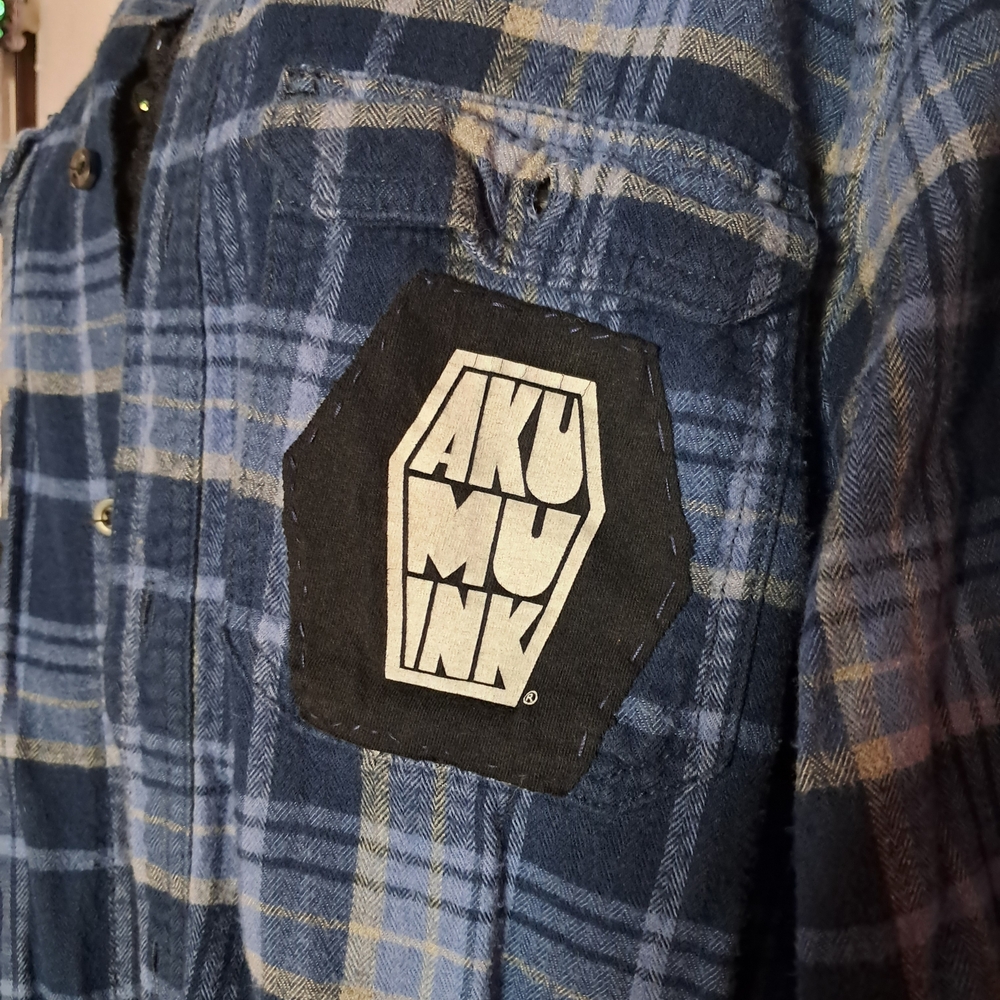 Custom RAGE Wizard Of Oz Horror Meme Flannel! OOAK Unique Fandom Wear! Unisex! - Picture 4 of 7